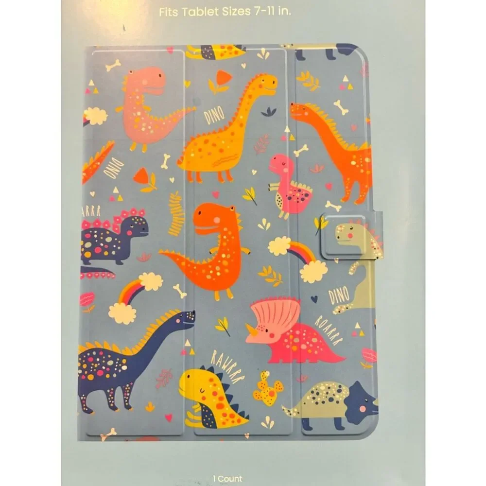 Kids Universal Tablet Case - Blue Dino Print